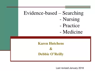 Evidence-based – Searching