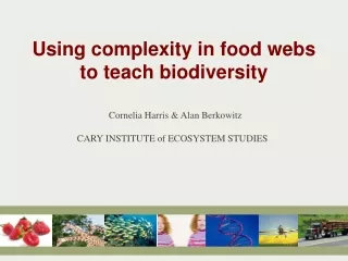 Using complexity in food webs to teach biodiversity