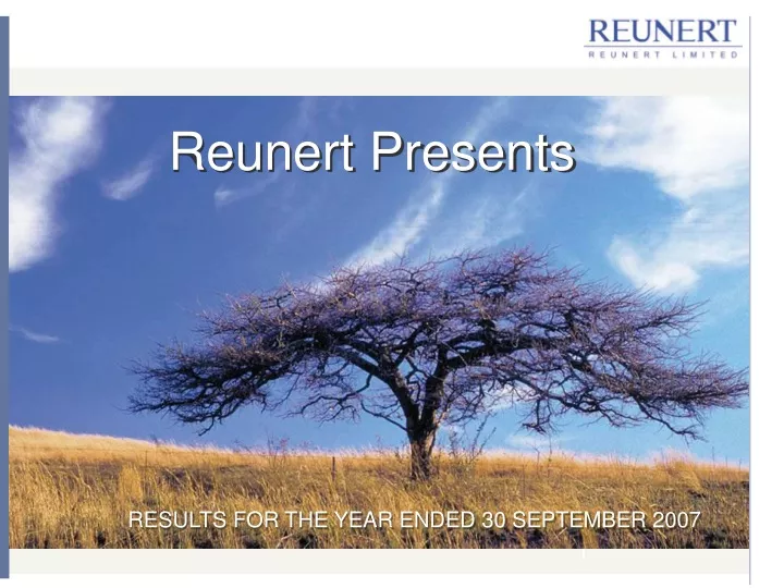 reunert presents