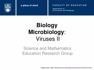 Biology Microbiology :   Viruses II