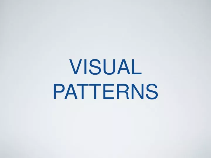 visual patterns