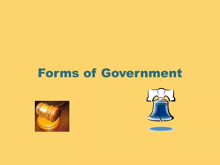 forms of government powerpoint presentation