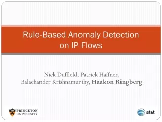 Rule-Based Anomaly Detection on IP Flows