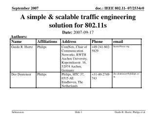 A simple &amp; scalable traffic engineering solution for 802.11s