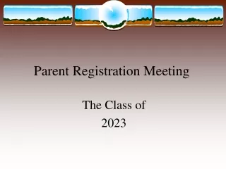Parent Registration Meeting