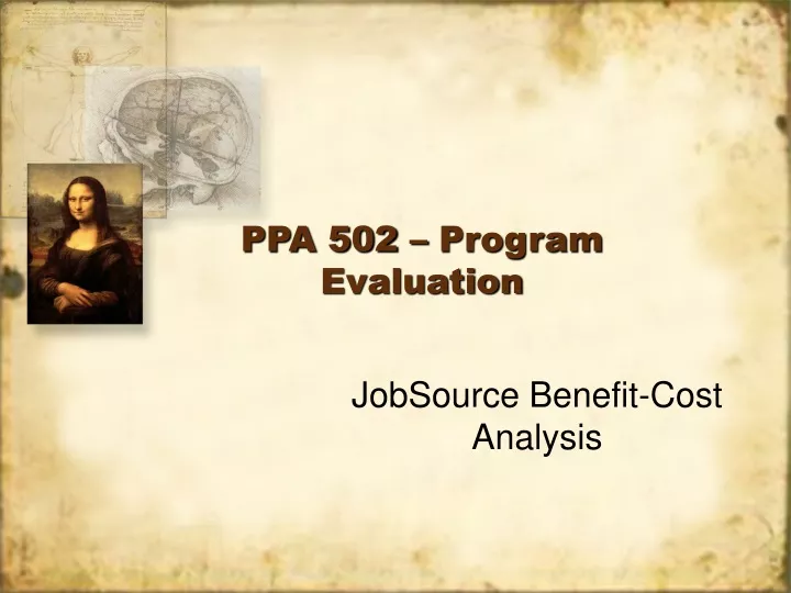 ppa 502 program evaluation