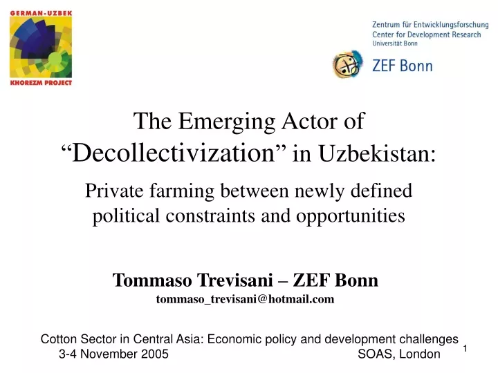 the emerging actor of decollectivization in uzbekistan
