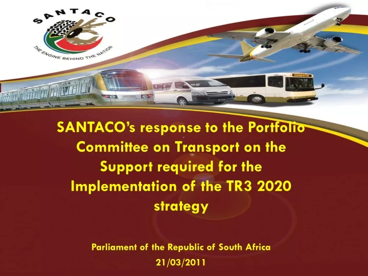 santaco s response to the portfolio committee