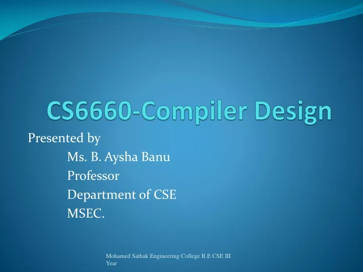 cs6660 compiler design