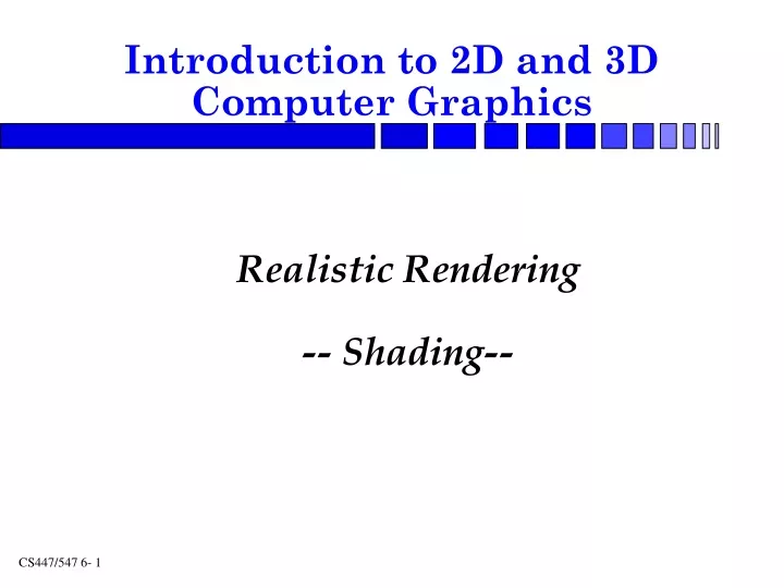 introduction to 2d and 3d computer graphics