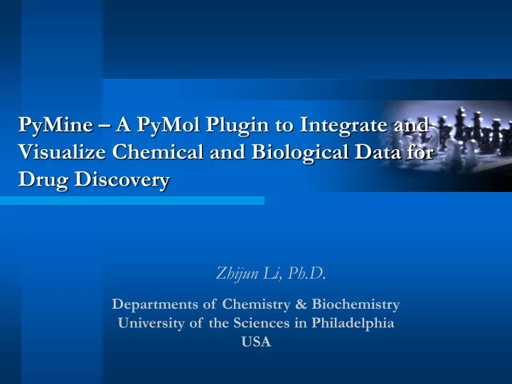 pymine a pymol plugin to integrate and visualize chemical and biological data for drug discovery