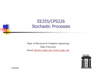 EE255/CPS226 Stochastic Processes