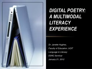 Digital Poetry: A Multimodal Literacy Experience