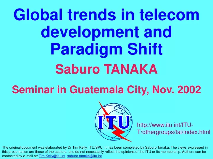 global trends in telecom development and paradigm