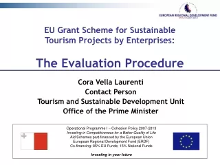 EU Grant Scheme for Sustainable  Tourism Projects by Enterprises: The Evaluation Procedure