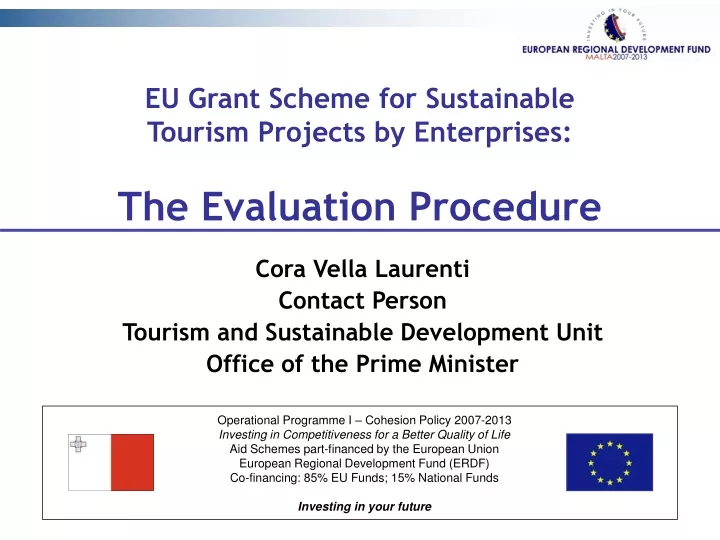 eu grant scheme for sustainable tourism projects by enterprises the evaluation procedure