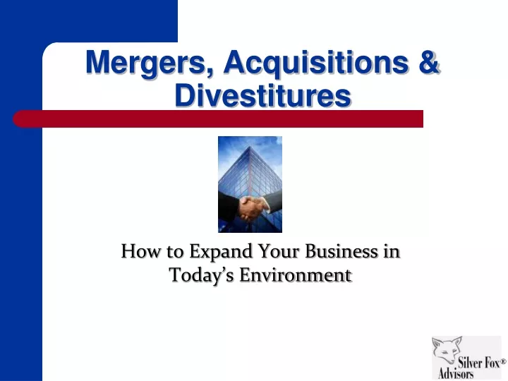 mergers acquisitions divestitures