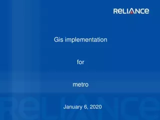 Gis implementation  for  metro