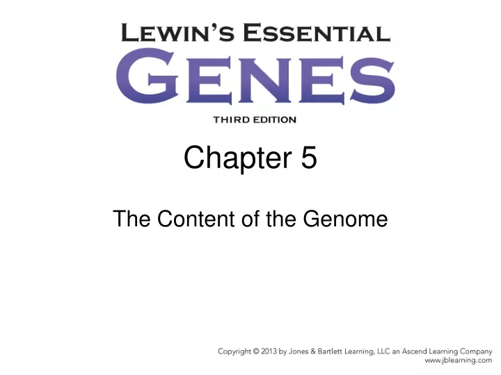 chapter 5 the content of the genome
