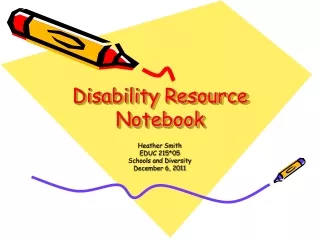 Disability Resource Notebook