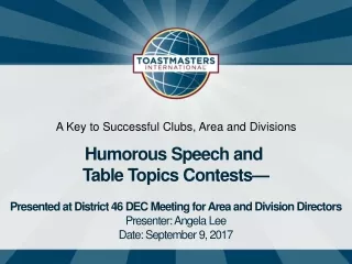 A Key to Successful Clubs, Area and Divisions