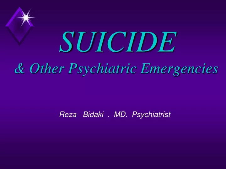 suicide other psychiatric emergencies