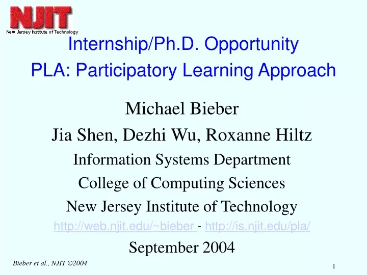 internship ph d opportunity pla participatory learning approach
