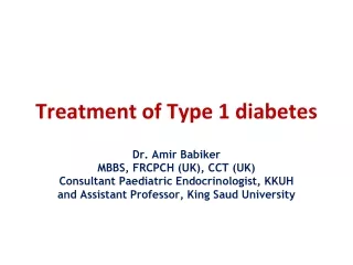 Treatment of Type 1 diabetes