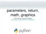 parameters, return, math, graphics - slide 1