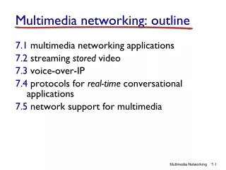 Multimedia networking:  outline