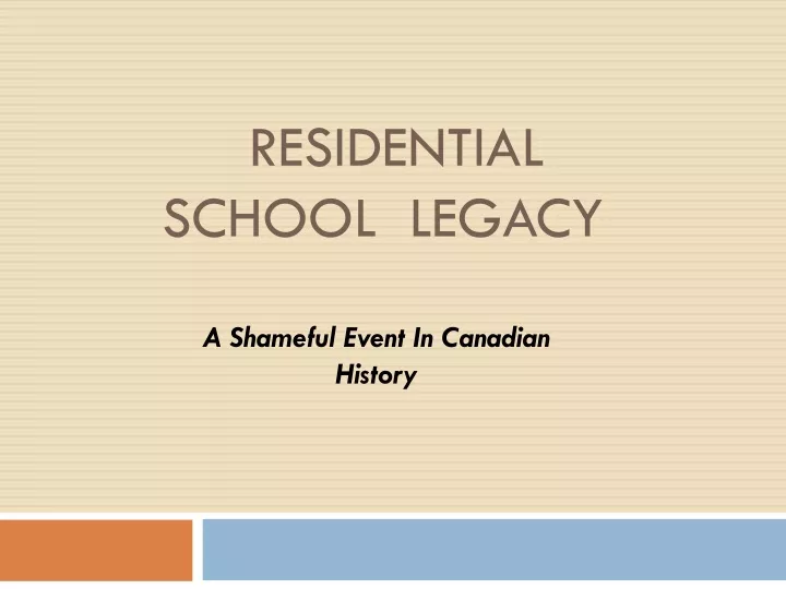 residential school legacy