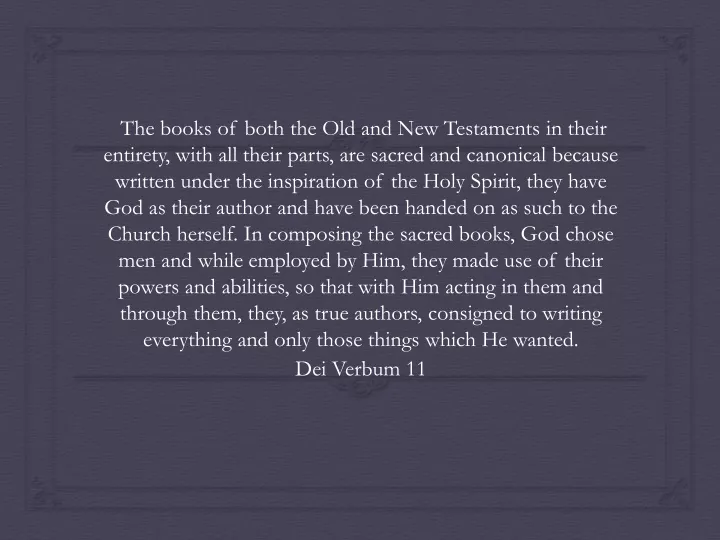 the books of both the old and new testaments