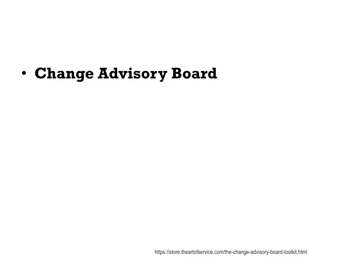change advisory board
