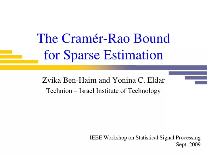 the cram r rao bound for sparse estimation
