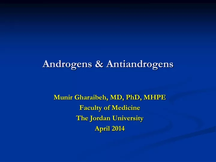 androgens antiandrogens