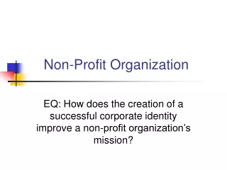 Non-Profit Organization