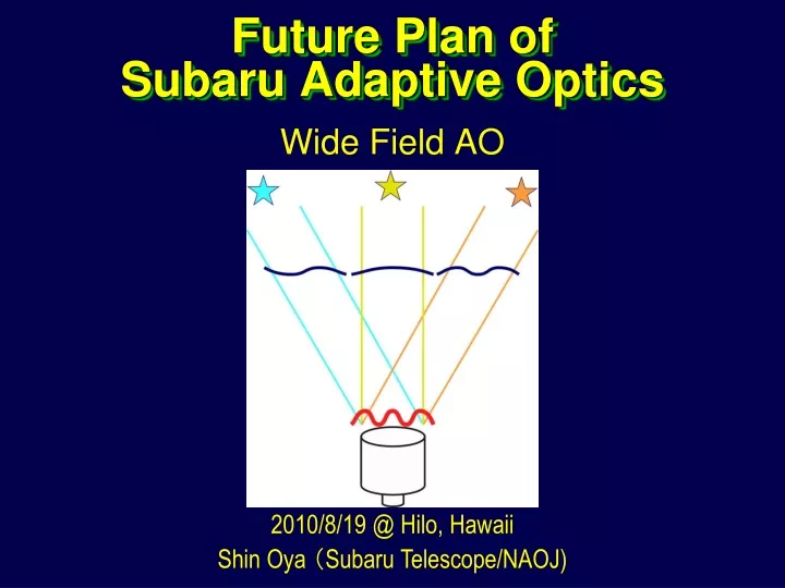 future plan of subaru adaptive optics