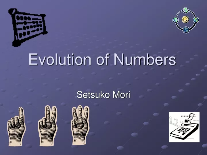 evolution of numbers