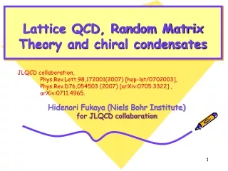 Lattice QCD, Random Matrix Theory and chiral condensates