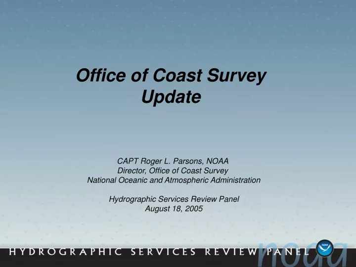 office of coast survey update