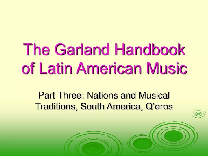 the garland handbook of latin american music