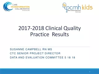 2017-2018 Clinical Quality  Practice  Results