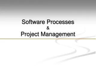 Software Processes &amp; Project Management