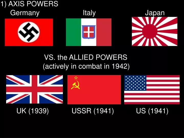 1 axis powers germany italy japan vs the allied