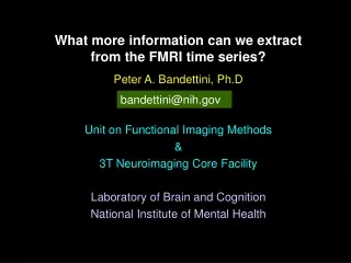 What more information can we extract  from the FMRI time series?