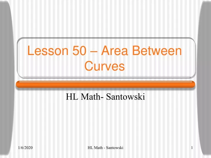lesson 50 area between curves