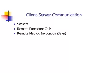 Client-Server Communication