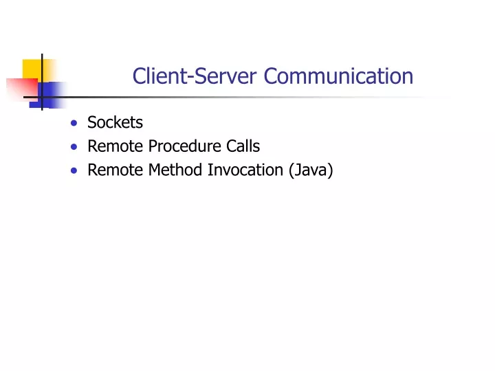 client server communication