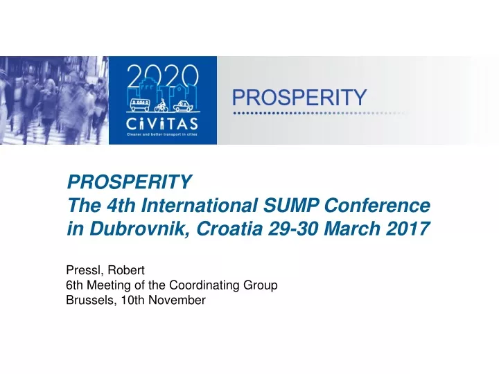 prosperity the 4th international sump conference