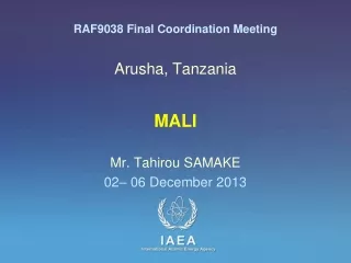 RAF9038 Final Coordination Meeting